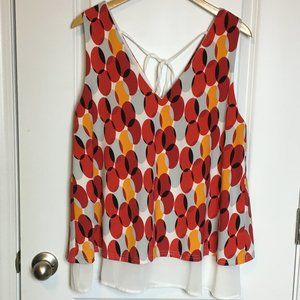 Ember Silky Polka Dot Sleeveless Pullover Top